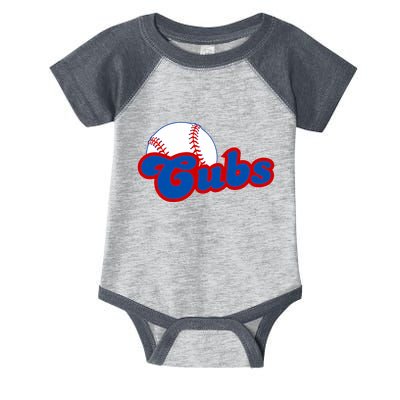 Cubs Vintage Retro Last Name Personalized Apparel Cubs Lover Infant Baby Jersey Bodysuit