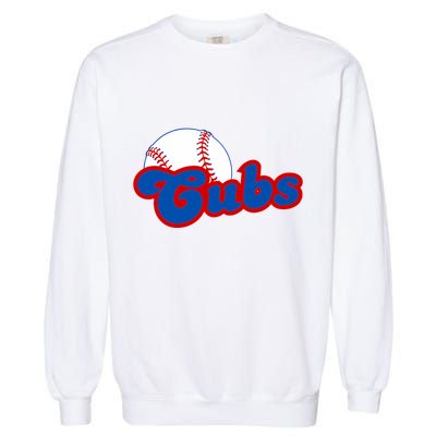 Cubs Vintage Retro Last Name Personalized Apparel Cubs Lover Garment-Dyed Sweatshirt