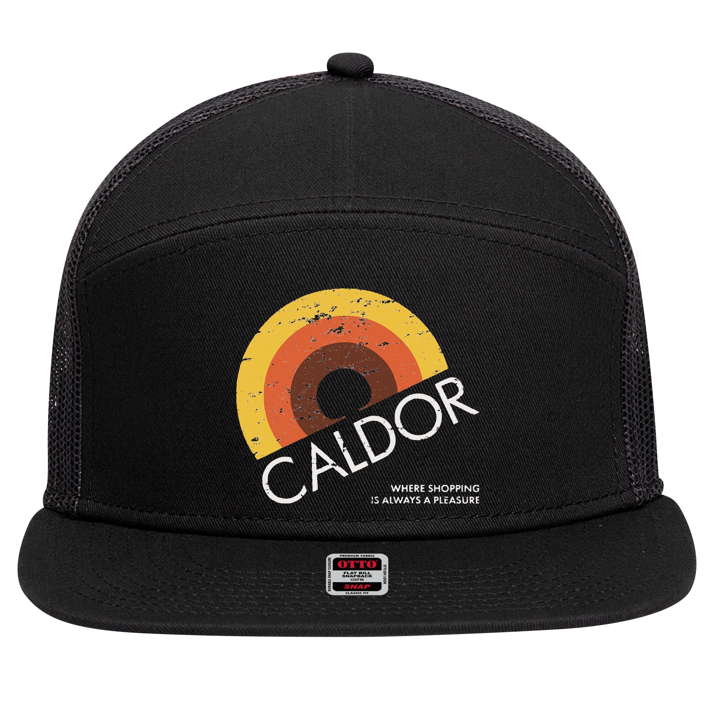 Caldor Vintage Retro Caldors Department 7 Panel Mesh Trucker Snapback Hat