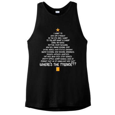 Christmas Vacation Rant Christmas Tree Ladies PosiCharge Tri-Blend Wicking Tank