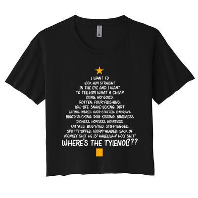 Christmas Vacation Rant Christmas Tree Women's Crop Top Tee