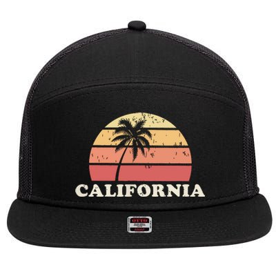 California Vintage Retro 70s Throwback 7 Panel Mesh Trucker Snapback Hat