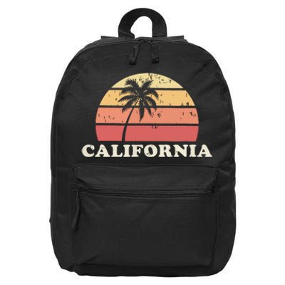 California Vintage Retro 70s Throwback 16 in Basic Backpack