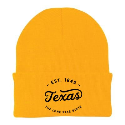 Classic Vintage Retro Texas 1845 Lone Star Gift Knit Cap Winter Beanie