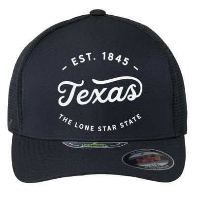 Classic Vintage Retro Texas 1845 Lone Star Gift Flexfit Unipanel Trucker Cap