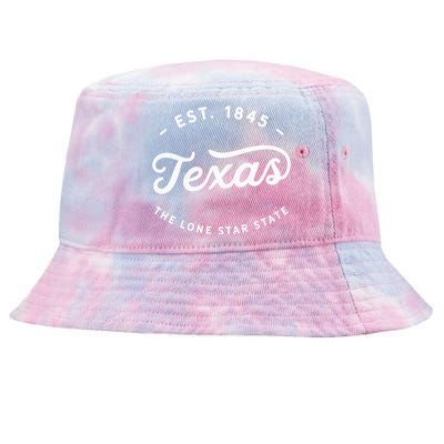 Classic Vintage Retro Texas 1845 Lone Star Gift Tie-Dyed Bucket Hat