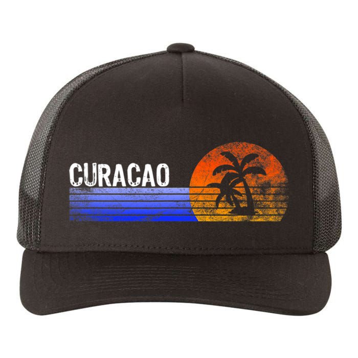 Curacao Vacation Retro Souvenir Sunset Vintage Trip Curacao Yupoong Adult 5-Panel Trucker Hat