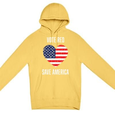 Conservative Vote Red Save America Republican Politics Gift Premium Pullover Hoodie