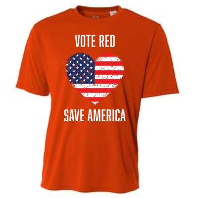 Conservative Vote Red Save America Republican Politics Gift Cooling Performance Crew T-Shirt