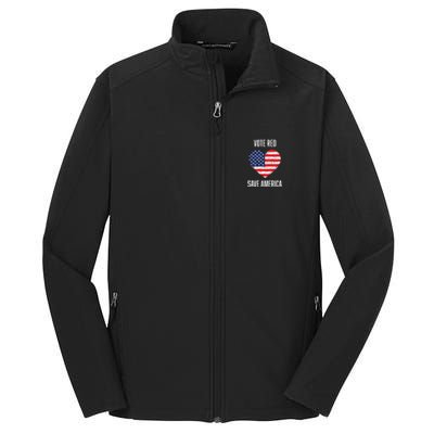 Conservative Vote Red Save America Republican Politics Gift Core Soft Shell Jacket