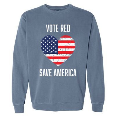 Conservative Vote Red Save America Republican Politics Gift Garment-Dyed Sweatshirt