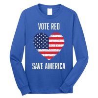 Conservative Vote Red Save America Republican Politics Gift Long Sleeve Shirt