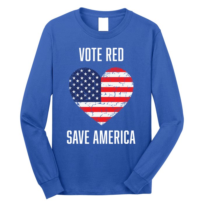 Conservative Vote Red Save America Republican Politics Gift Long Sleeve Shirt