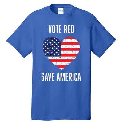 Conservative Vote Red Save America Republican Politics Gift Tall T-Shirt