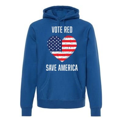 Conservative Vote Red Save America Republican Politics Gift Premium Hoodie