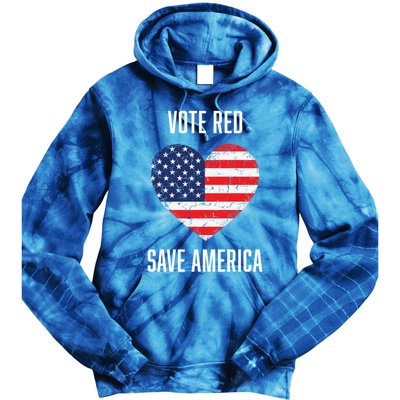 Conservative Vote Red Save America Republican Politics Gift Tie Dye Hoodie