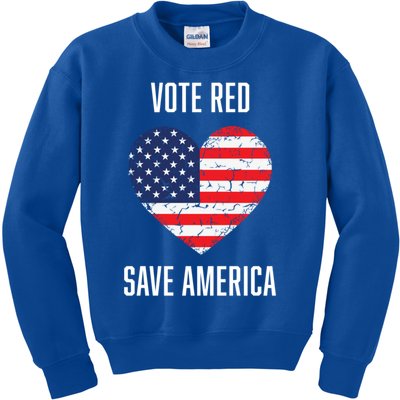 Conservative Vote Red Save America Republican Politics Gift Kids Sweatshirt