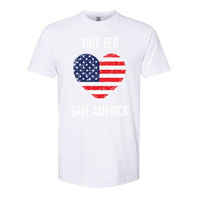 Conservative Vote Red Save America Republican Politics Gift Softstyle CVC T-Shirt