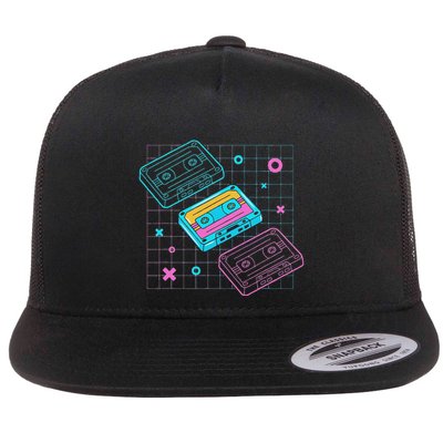 Cassettes Vaporwave Retrowave Synthwave Retro Vintage Flatbill Hat