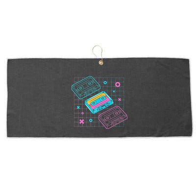Cassettes Vaporwave Retrowave Synthwave Retro Vintage Large Microfiber Waffle Golf Towel
