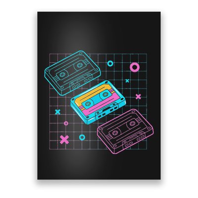 Cassettes Vaporwave Retrowave Synthwave Retro Vintage Poster