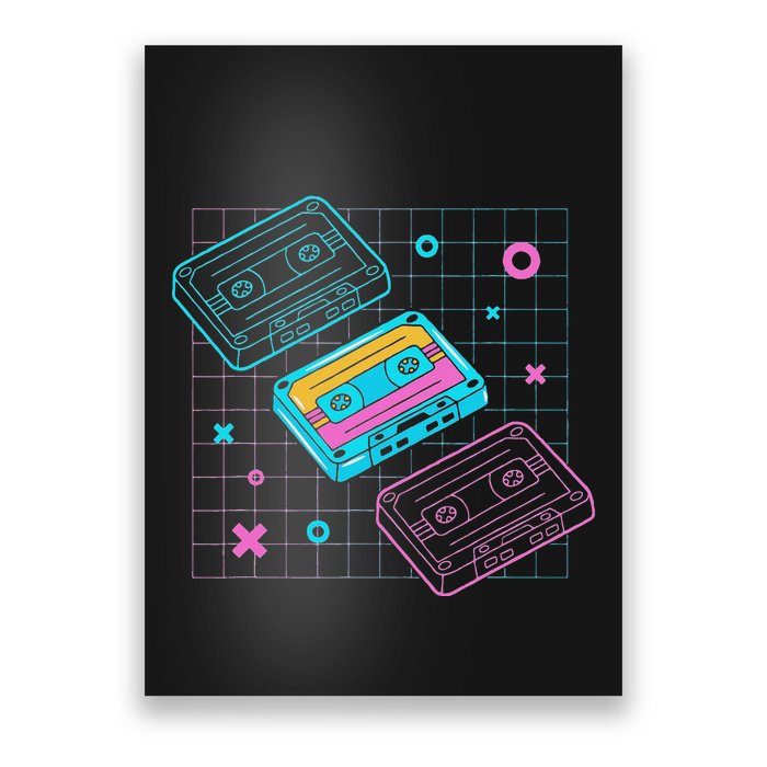 Cassettes Vaporwave Retrowave Synthwave Retro Vintage Poster