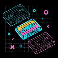 Cassettes Vaporwave Retrowave Synthwave Retro Vintage Poster
