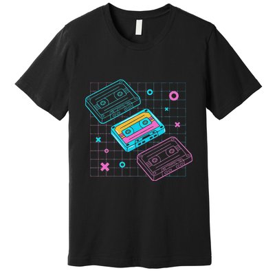 Cassettes Vaporwave Retrowave Synthwave Retro Vintage Premium T-Shirt