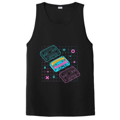 Cassettes Vaporwave Retrowave Synthwave Retro Vintage PosiCharge Competitor Tank