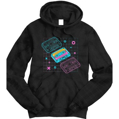 Cassettes Vaporwave Retrowave Synthwave Retro Vintage Tie Dye Hoodie