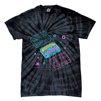 Cassettes Vaporwave Retrowave Synthwave Retro Vintage Tie-Dye T-Shirt