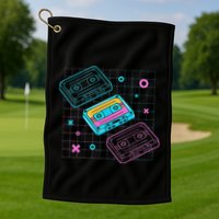 Cassettes Vaporwave Retrowave Synthwave Retro Vintage Golf Towel
