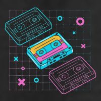 Cassettes Vaporwave Retrowave Synthwave Retro Vintage Golf Towel