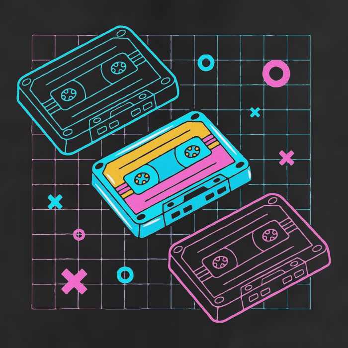 Cassettes Vaporwave Retrowave Synthwave Retro Vintage Golf Towel