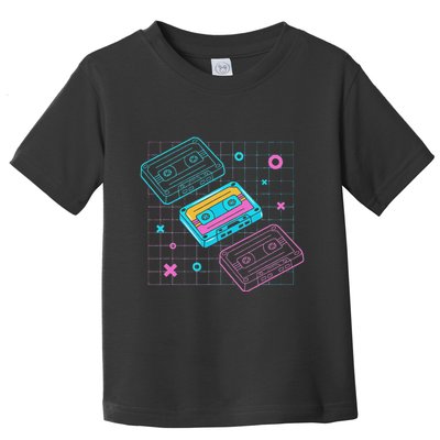 Cassettes Vaporwave Retrowave Synthwave Retro Vintage Toddler T-Shirt