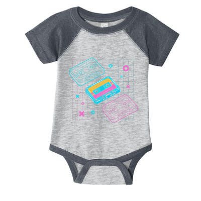 Cassettes Vaporwave Retrowave Synthwave Retro Vintage Infant Baby Jersey Bodysuit