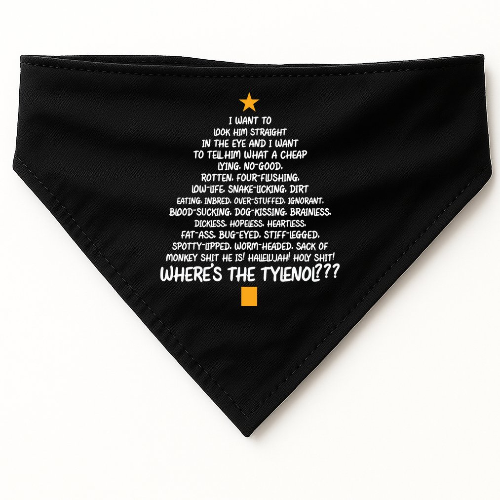 Christmas Vacation Rant Christmas Tree USA-Made Doggie Bandana