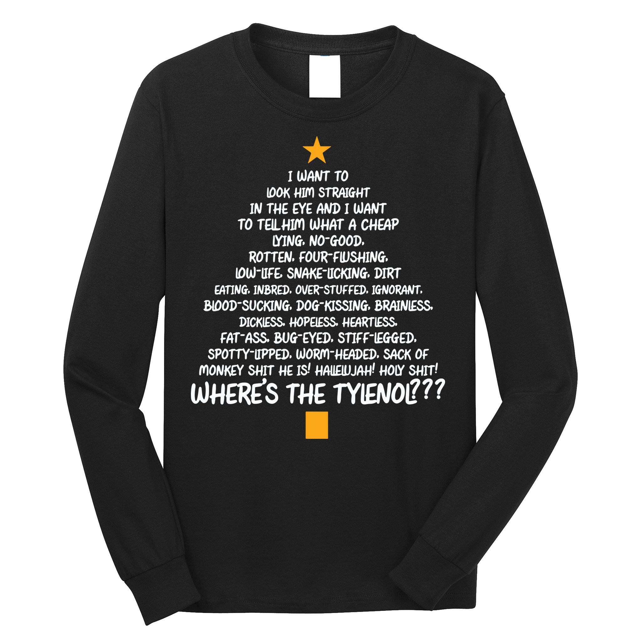 Christmas Vacation Rant Christmas Tree Long Sleeve Shirt