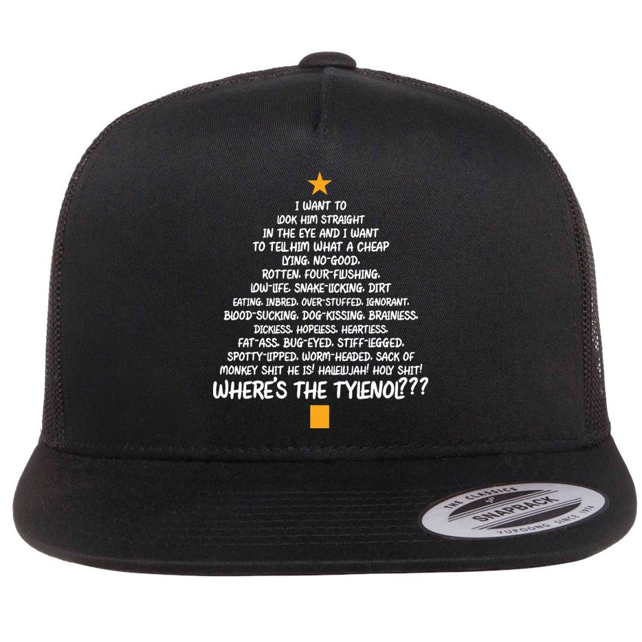 Christmas Vacation Rant Christmas Tree Flat Bill Trucker Hat