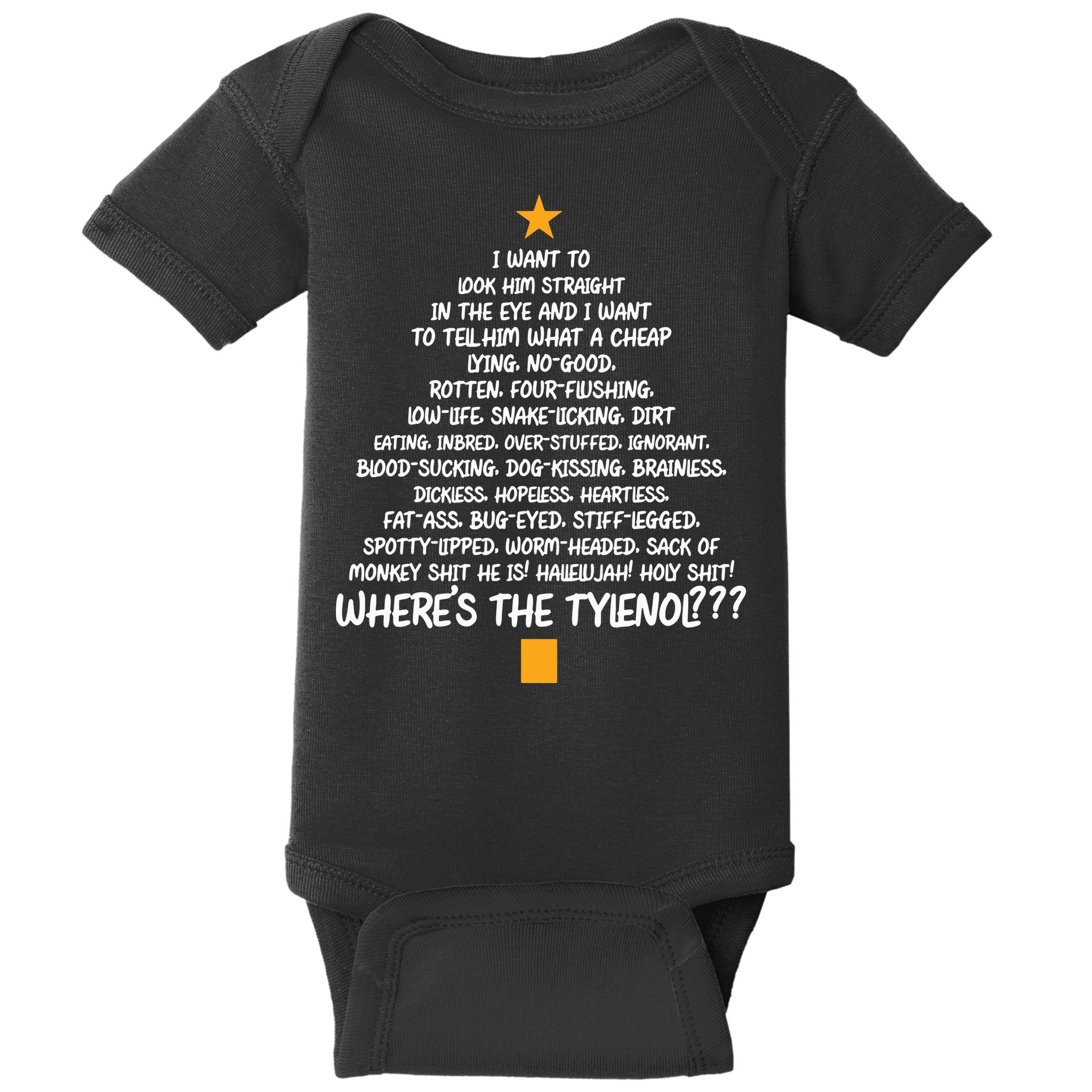 Christmas Vacation Rant Christmas Tree Baby Bodysuit