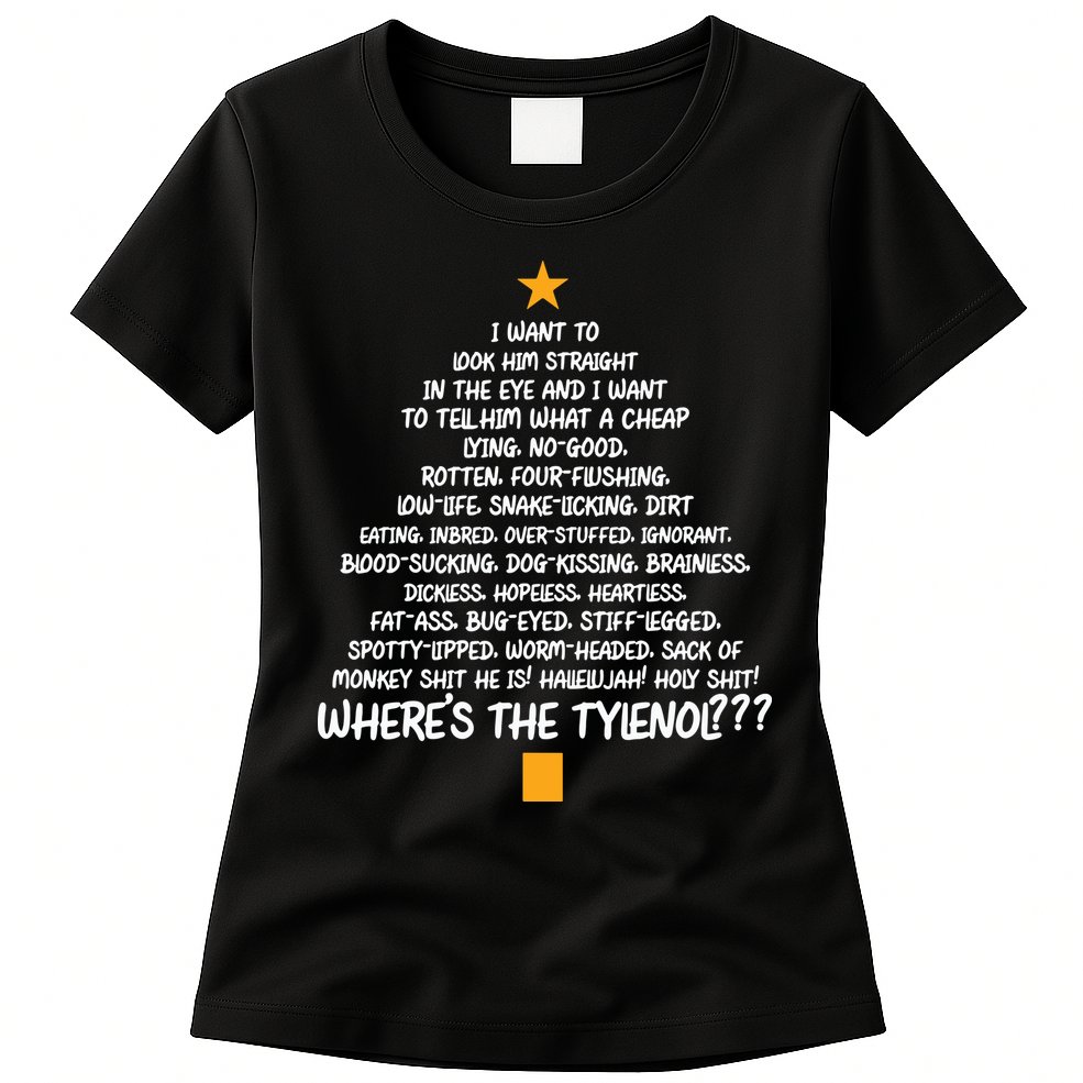 Christmas Vacation Rant Christmas Tree Womens T-Shirt