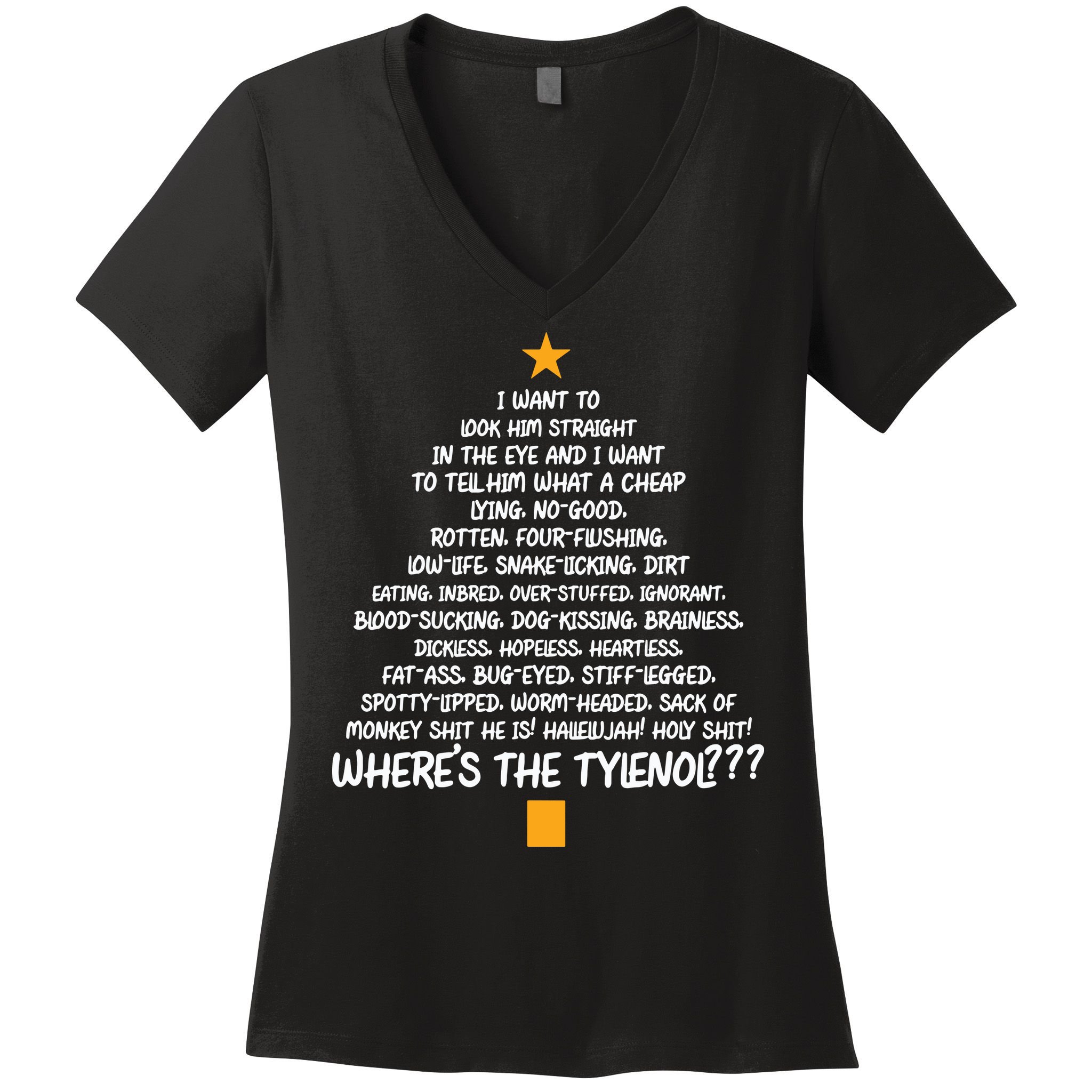 Christmas Vacation Rant Christmas Tree Women's V-Neck T-Shirt