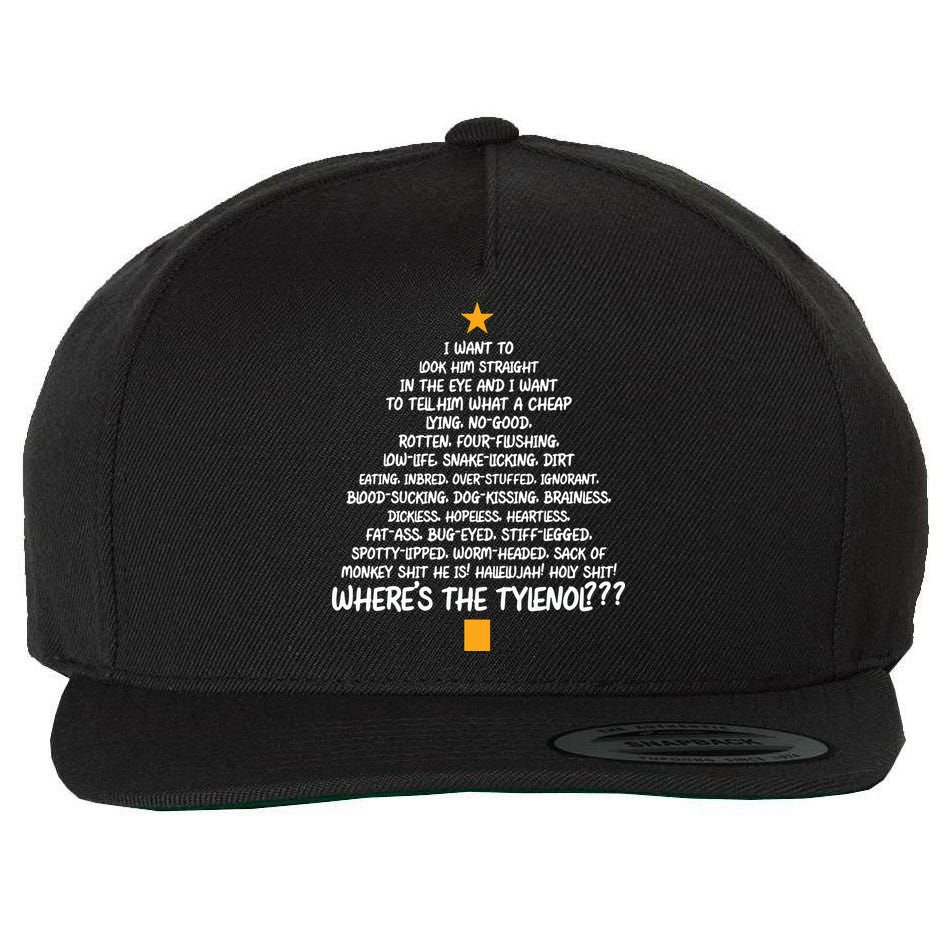 Christmas Vacation Rant Christmas Tree Wool Snapback Cap