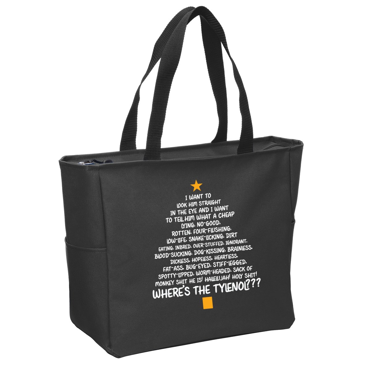 Christmas Vacation Rant Christmas Tree Zip Tote Bag