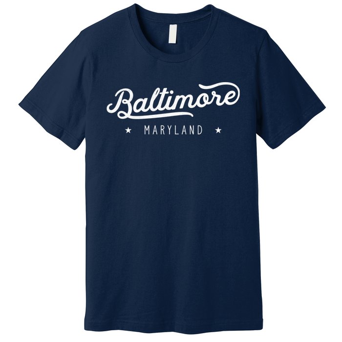 Classic Vintage Retro Baltimore Maryland Home Premium T-Shirt