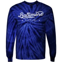 Classic Vintage Retro Baltimore Maryland Home Tie-Dye Long Sleeve Shirt