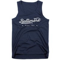 Classic Vintage Retro Baltimore Maryland Home Tank Top