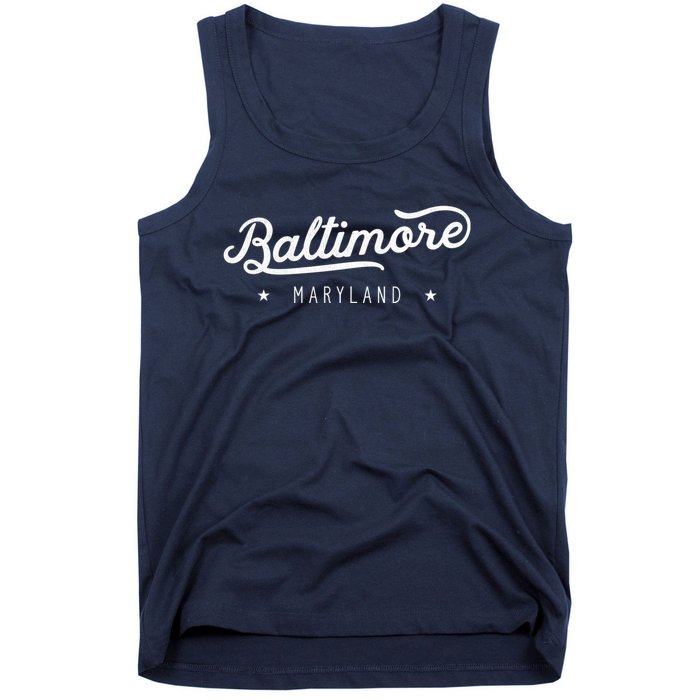 Classic Vintage Retro Baltimore Maryland Home Tank Top