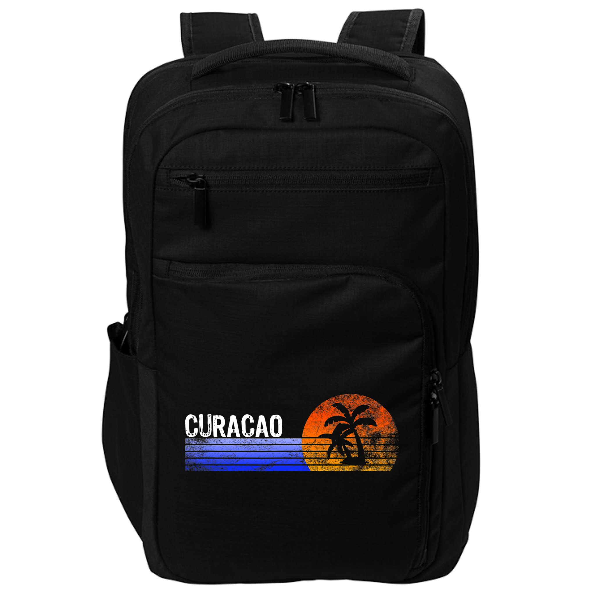 Curacao Vacation Retro Souvenir Sunset Vintage Trip Curacao Impact Tech Backpack