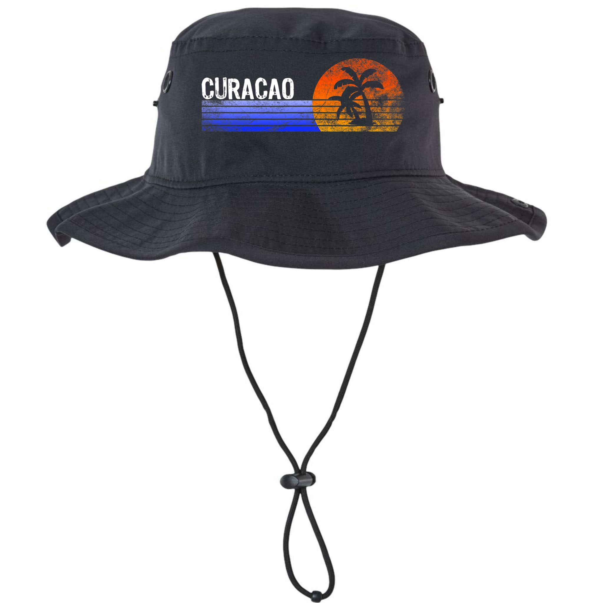 Curacao Vacation Retro Souvenir Sunset Vintage Trip Curacao Bucket Hat